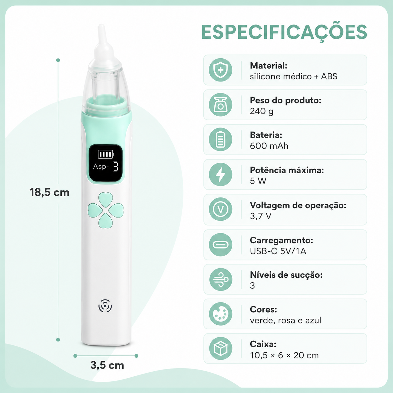 Aspirador Nasal Elétrico