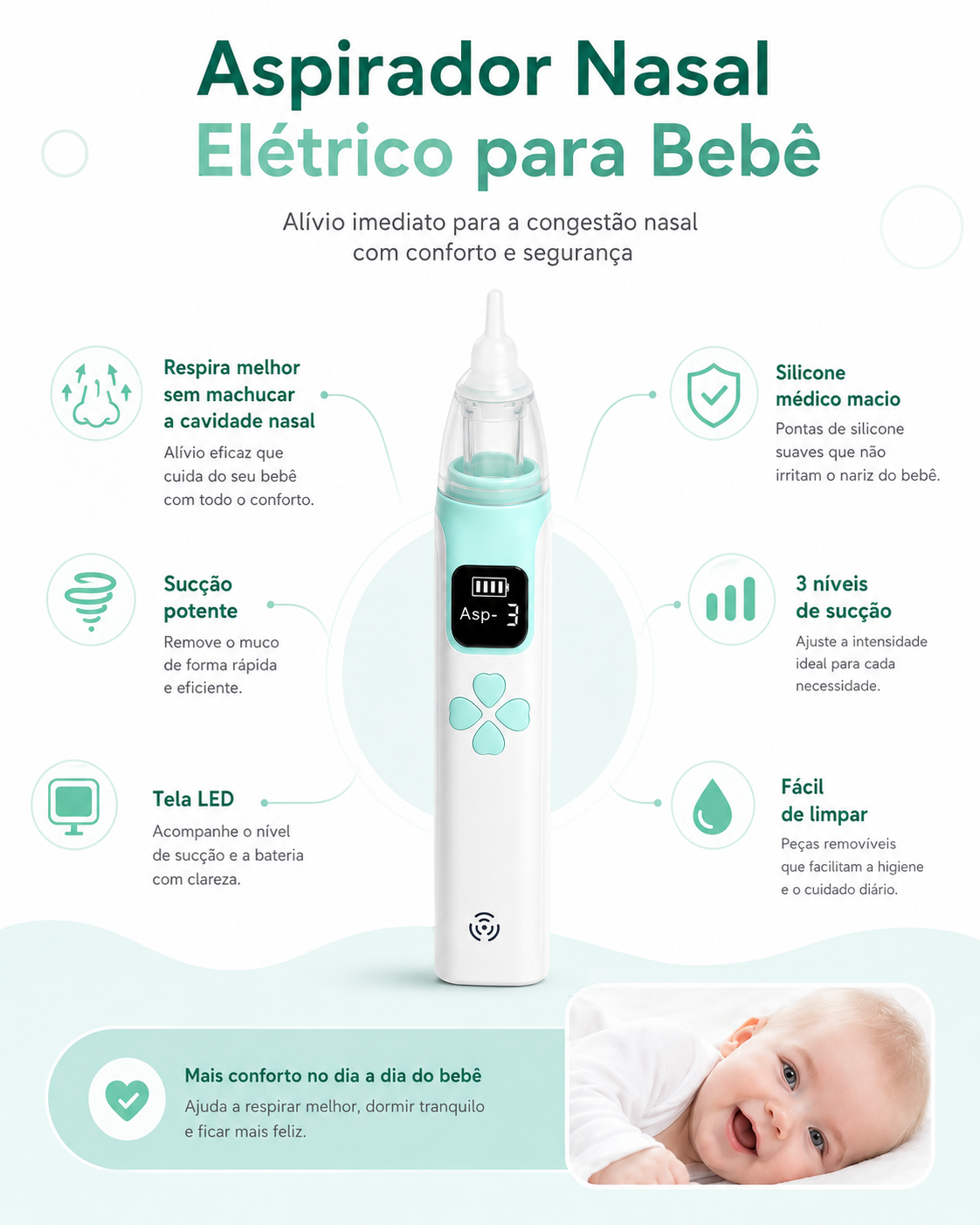 Aspirador Nasal Elétrico