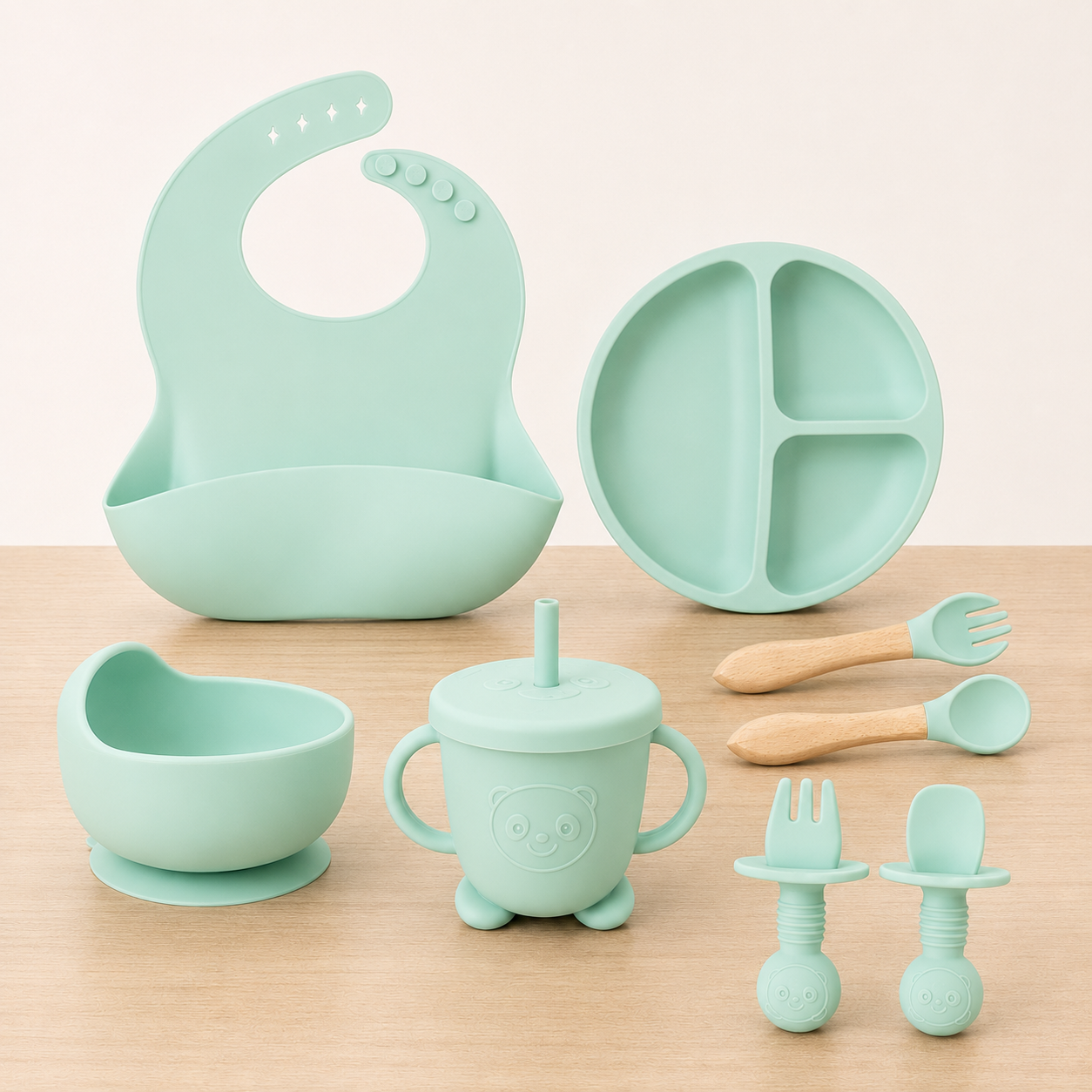 Kit de Alimentação Infantil em Silicone