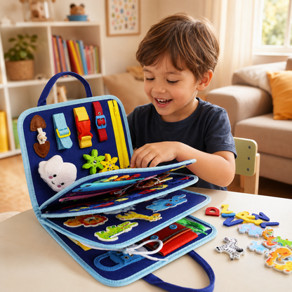 Busy Board Pitiquim — Maleta de Atividades Sensoriais