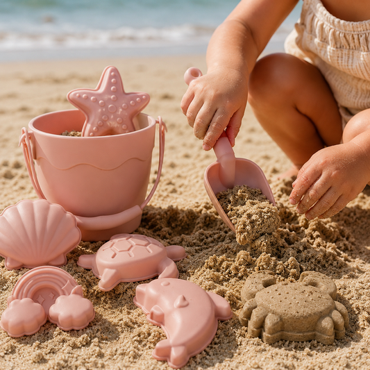 8PCS Summer Beach Set Toys For Kids Digging Sand Plastic Bucket Watering Bottle Shovels Children Beach Water Game Toys Tools
