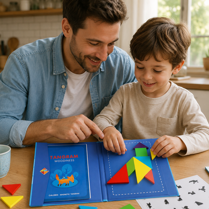 Montessori Magnetic Wooden Board Puzzle for Children