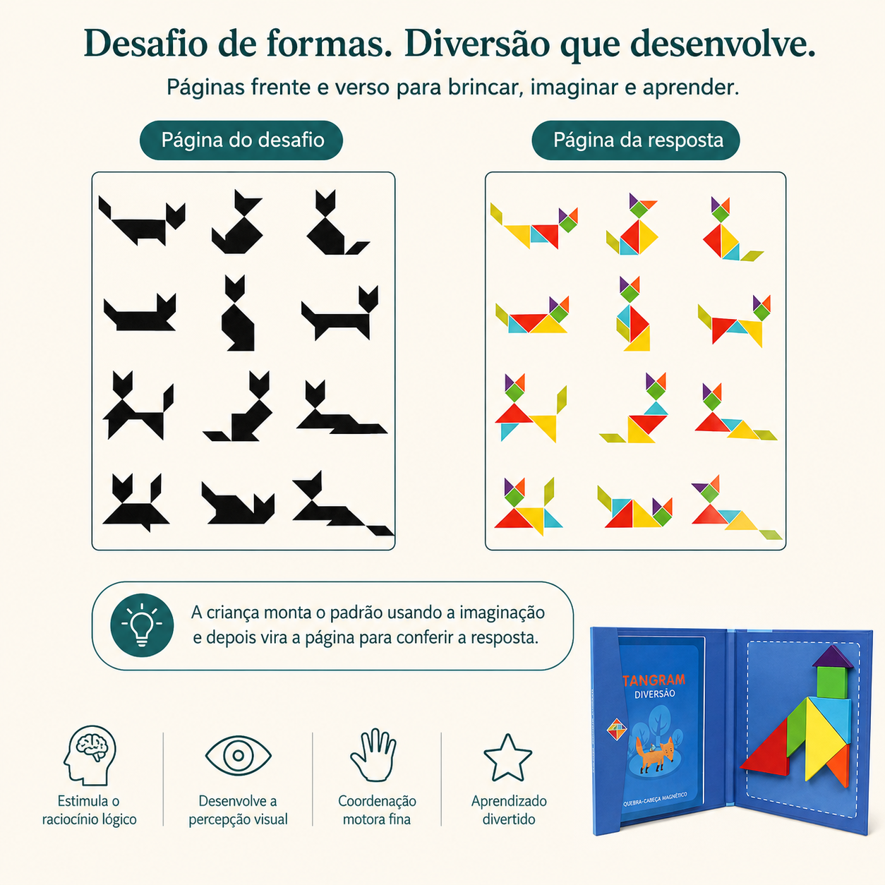 Montessori Magnetic Wooden Board Puzzle for Children