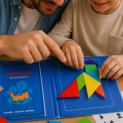 Montessori Magnetic Wooden Board Puzzle for Children