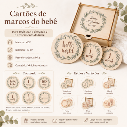 Eucalyptus Leaf Baby Milestone Cards